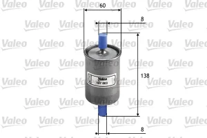 1.6, 1.6 S, 1.8 i, 1.3 N, 1.6 i, 1.8, 1.8 E, 2.0 i Filtr paliwa OPEL ASCONA C VALEO