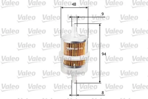 1.3, 1.1 Filtr paliwa MAZDA 323 II VALEO