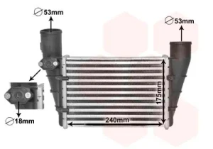 1.9 TDI, 1.8, 1.8 T AUDI A6 C5 Chłodnica powietrza intercooler VAN WEZEL