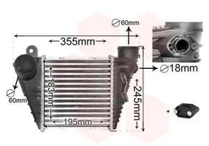 1.9 TDI VW GOLF 4 Chłodnica powietrza intercooler VAN WEZEL