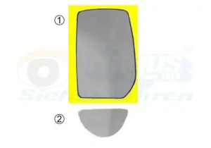 1898838 VAN WEZEL Szkło wkład lusterka