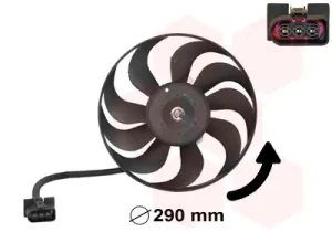 Wentylator chłodnicy VW GOLF 4 2.3 V5, 1.8 T, 1.9 TDI, 2.0, 1.6, 1.6 FSI, 1.8, 1.4 16V, 2.8 V6, 1.9 SDI, 1.6 16V VAN WEZEL
