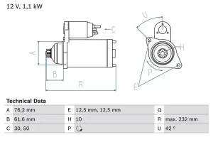 0 986 018 920 BOSCH Rozrusznik