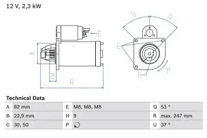 2.8 D, 2.5 DT, 2.8 HDi, 2.8 HDI PEUGEOT BOXER Rozrusznik BOSCH