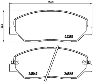 Klocki hamulcowe przód KIA SORENTO II BREMBO