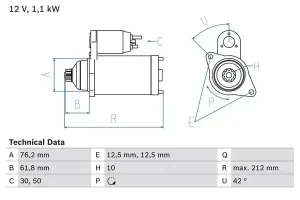 rozrusznik skoda octavia 2 1.6 mpi 0 986 020 230 BOSCH