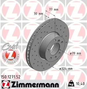 Tarcza hamulcowa przód BMW 5 E39 ZIMMERMANN