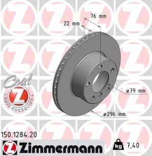 tarcze hamulcowe bmw e39 150.1284.20 ZIMMERMANN