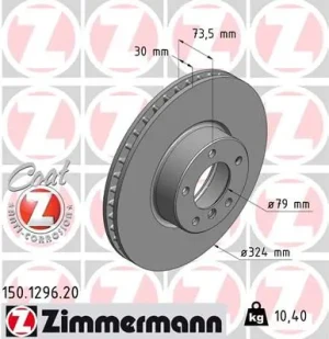 Tarcza hamulcowa przód BMW 5 E39 ZIMMERMANN