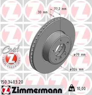 Tarcza hamulcowa przód BMW 6 E63 ZIMMERMANN