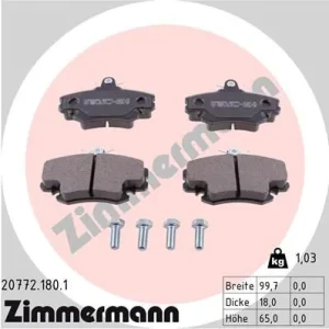 klocki hamulcowe renault clio 2 1.2 16v 20772.180.1 ZIMMERMANN
