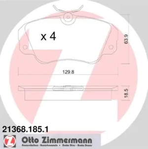 Klocki hamulcowe przód OPEL SENATOR B ZIMMERMANN