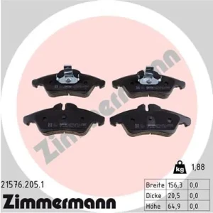 klocki hamulcowe mercedes sprinter 21576.205.1 ZIMMERMANN