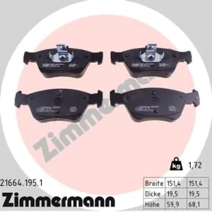21664.195.1 ZIMMERMANN Klocki hamulcowe przód