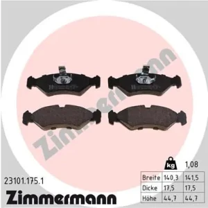 Klocki hamulcowe przód MAZDA 121 III ZIMMERMANN