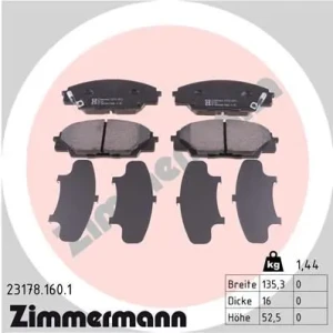 Klocki hamulcowe przód HONDA S2000 ZIMMERMANN
