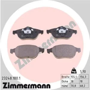 Klocki hamulcowe przód RENAULT LAGUNA II ZIMMERMANN