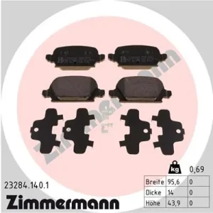 23284.140.1 ZIMMERMANN Klocki hamulcowe tył