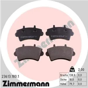 Klocki hamulcowe przód NISSAN INTERSTAR ZIMMERMANN