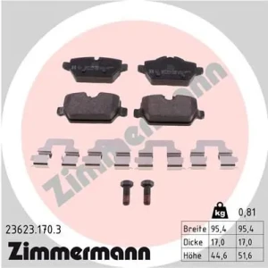 Klocki hamulcowe tył BMW 3 E91 ZIMMERMANN