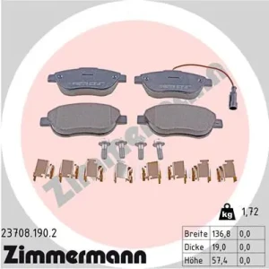 Klocki hamulcowe przód z czujnikiem LANCIA DELTA III ZIMMERMANN