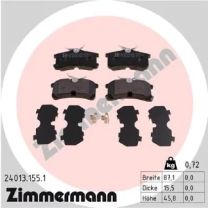 Klocki hamulcowe tył TOYOTA COROLLA VIII ZIMMERMANN