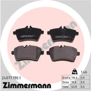 Klocki hamulcowe przód MERCEDES-BENZ B W245 ZIMMERMANN