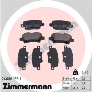 24086.155.1 ZIMMERMANN Klocki hamulcowe tył