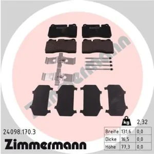 Klocki hamulcowe przód AUDI TT II ZIMMERMANN