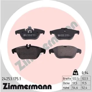 24253.175.1 ZIMMERMANN Klocki hamulcowe tył