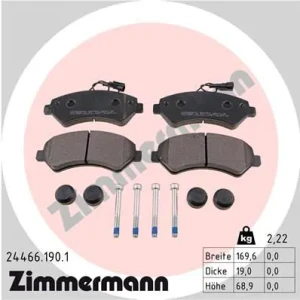 Klocki hamulcowe przód z czujnikiem CITROËN JUMPER Skrzynia ZIMMERMANN