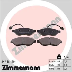 Klocki hamulcowe przód z czujnikiem CITROËN JUMPER Skrzynia ZIMMERMANN