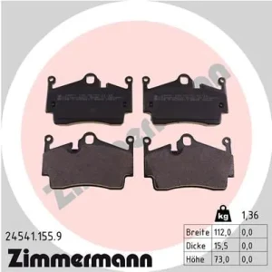 Klocki hamulcowe tył PORSCHE BOXSTER III ZIMMERMANN