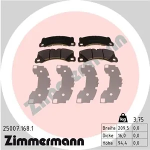 Klocki hamulcowe przód PORSCHE None ZIMMERMANN