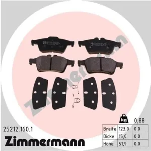 Klocki hamulcowe tył VOLVO S40 2 ZIMMERMANN