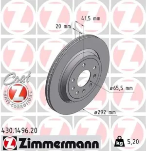Tarcza hamulcowa tył FIAT CROMA ZIMMERMANN