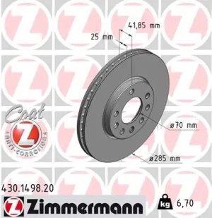 Tarcza hamulcowa przód FIAT CROMA ZIMMERMANN