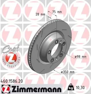 460.1586.20 ZIMMERMANN Tarcza hamulcowa