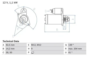 0 986 021 210 BOSCH Rozrusznik