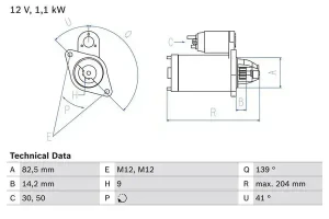 rozrusznik audi a4 b7 0 986 021 210 BOSCH