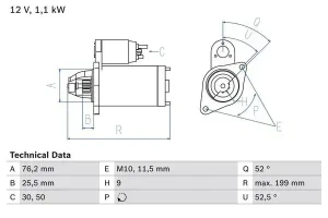 rozrusznik bmw x3 0 986 021 500 BOSCH