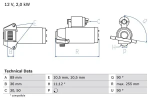 0 986 021 810 BOSCH Rozrusznik