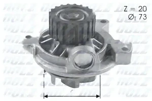 2.4 D, 2.5, 2.5 TDI VW TRANSPORTER T4 Pompe à eau Pompe à eau DOLZ