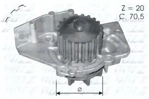 1.9 D, 2.0 HDi PEUGEOT PARTNER I Pompe à eau Pompe à eau DOLZ