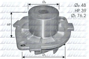 1.9 D FIAT BRAVO II Pompa wody Pompa wody DOLZ