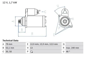 1.4 TFSI AUDI A3 8P Rozrusznik BOSCH