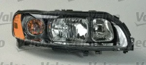 Reflektor lampa lewa z silniczkiem do regulacji z żarówką VOLVO V70 II VALEO