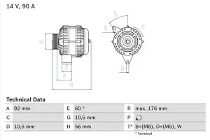 0 986 038 170 BOSCH Lichtmaschine