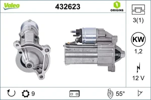 1.1, 1.6 i, 1.6 8V, 1.4 i, 1.1 i, 1.4 16V, 1.6 16V, 1.4 LPG PEUGEOT 206 Rozrusznik VALEO