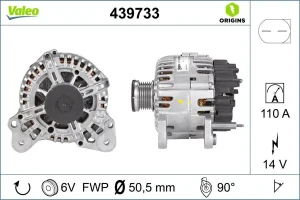 1.2 TSI, 1.2 LPG SKODA RAPID Alternator 110a
